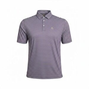 RHOBACK‎ Mens XXL Purple White Birdie Stripe Golf Polo Shirt Performance Preppy